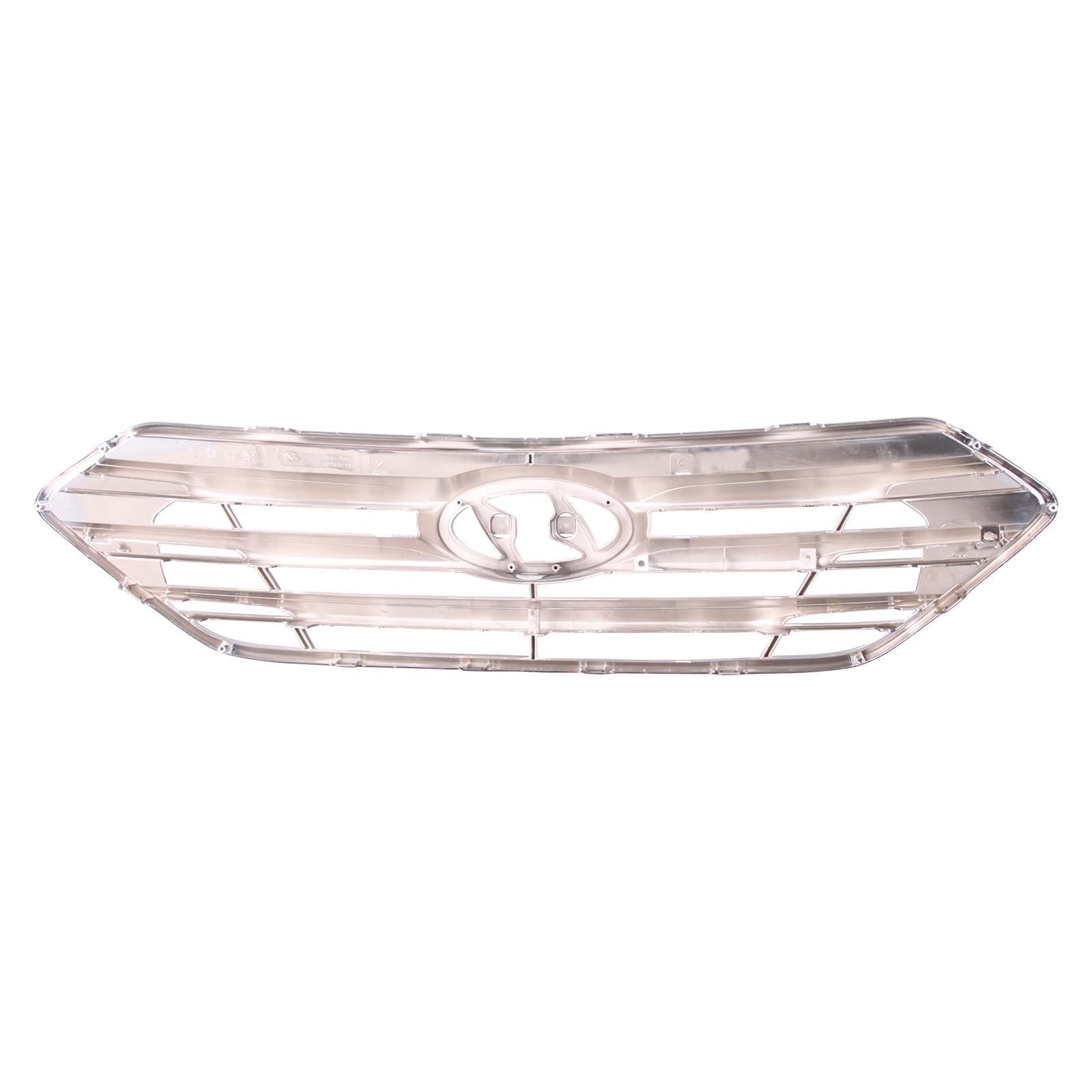 Torcia Chrome Front Grille for 2017-2018 Hyundai Santa Fe Sport, ABS, Model HY1200201, OEM Replacement, Gray Insert