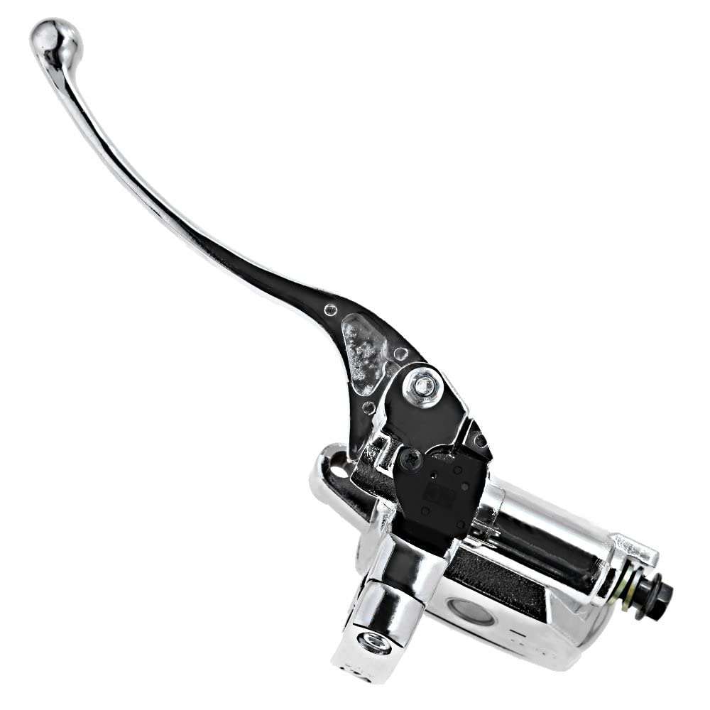Saihisday Chrome Brake Master Cylinder & Clutch Set for Honda Shadow, VTX1800, Kawasaki Vulcan, Yamaha Road Star, Suzuki (1" Pair)