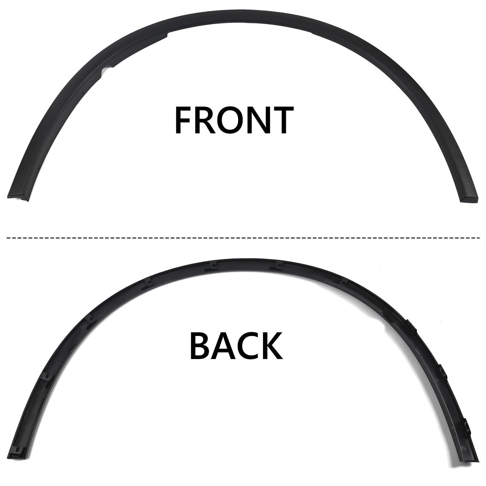 Fione Front Wheel Arch Fender Cover Trim Moulding Molding Compatible With Dodge Durango 2011-2018 (Left And Right)