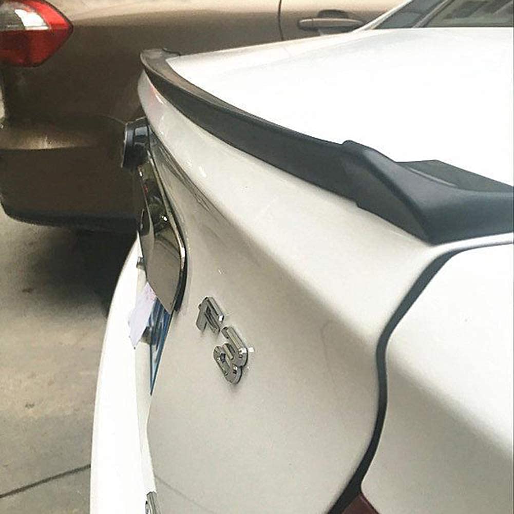 Tutuya Universal Car Spoiler, 4.92Ft/1.5M Matte Black Car Trunk Spoiler Lip Kit Rubber Strip Bar Spoiler Tailfin Tail Fin Rear W