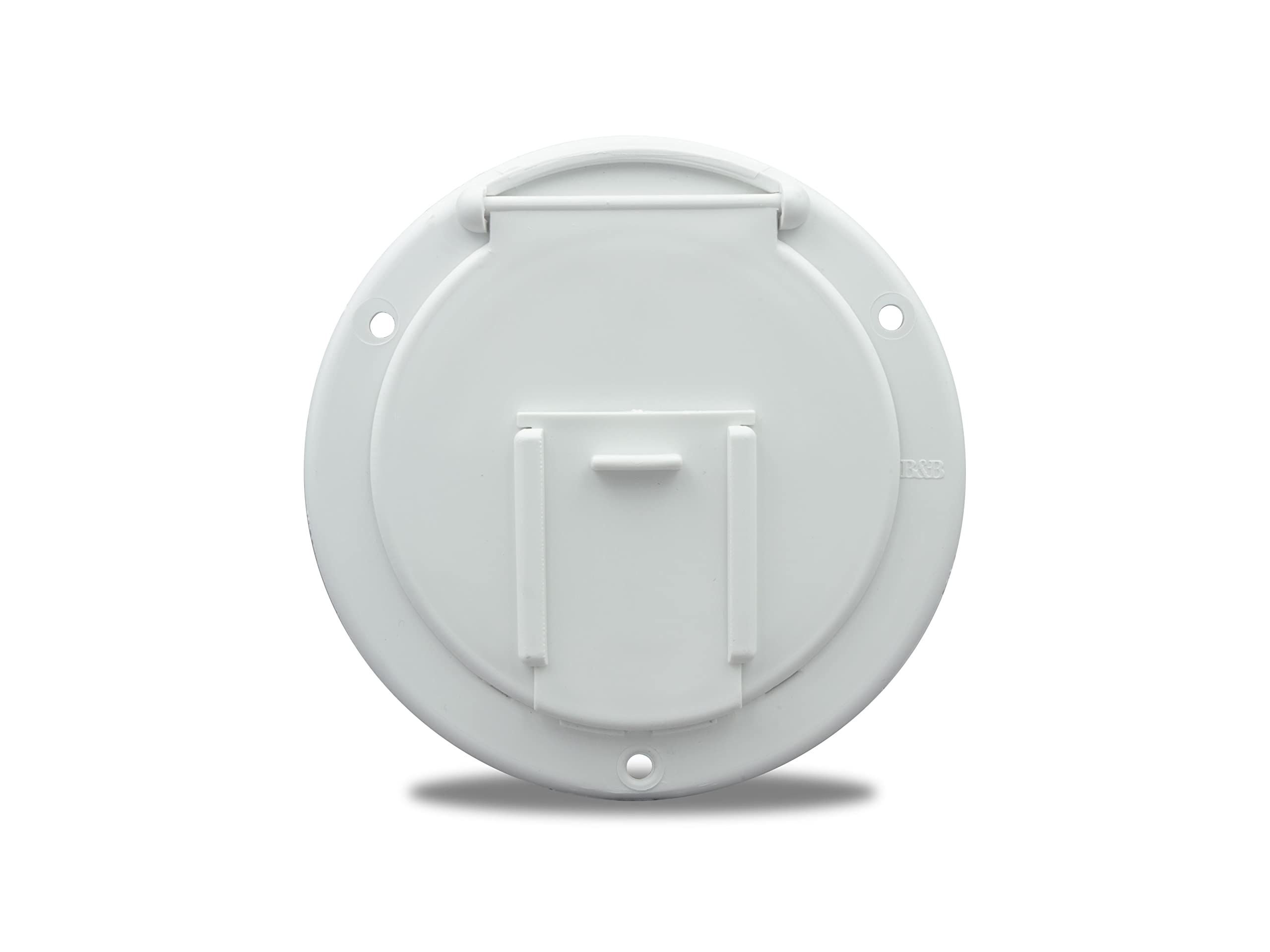 Thetford|B&B Molders Rv Replacement Parts And Accessories Camper Round Electrical Cable Cord/Jack Cover Hatch With Back Polar White Pn 94328