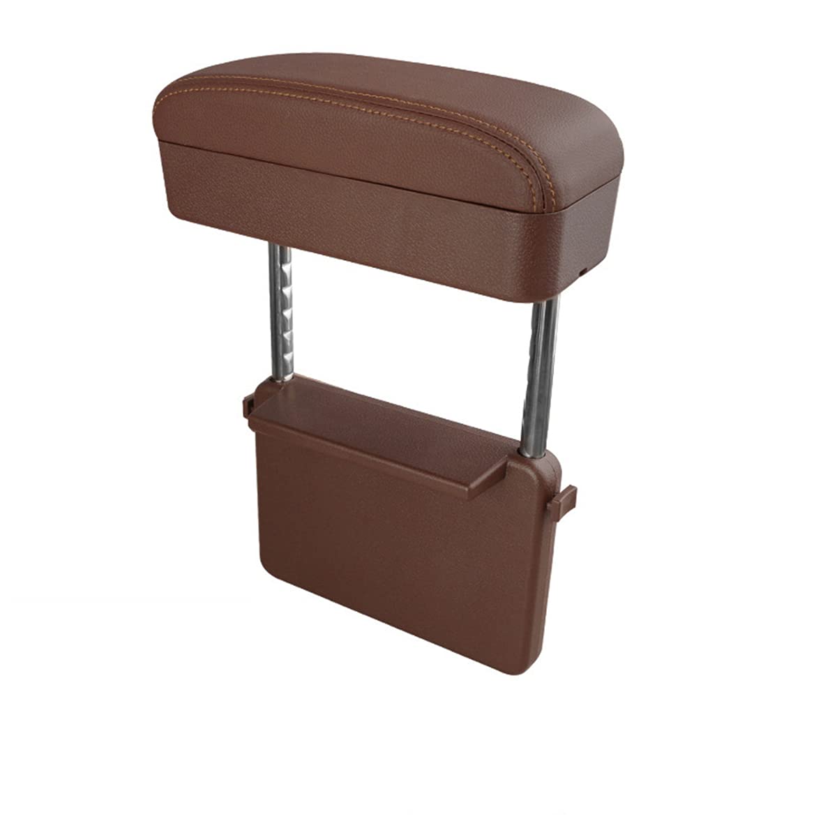 AOWIS Car Console Armrest Box Arm Rest Height Adjustable Comfort Elbow Pad Universal (Brown)