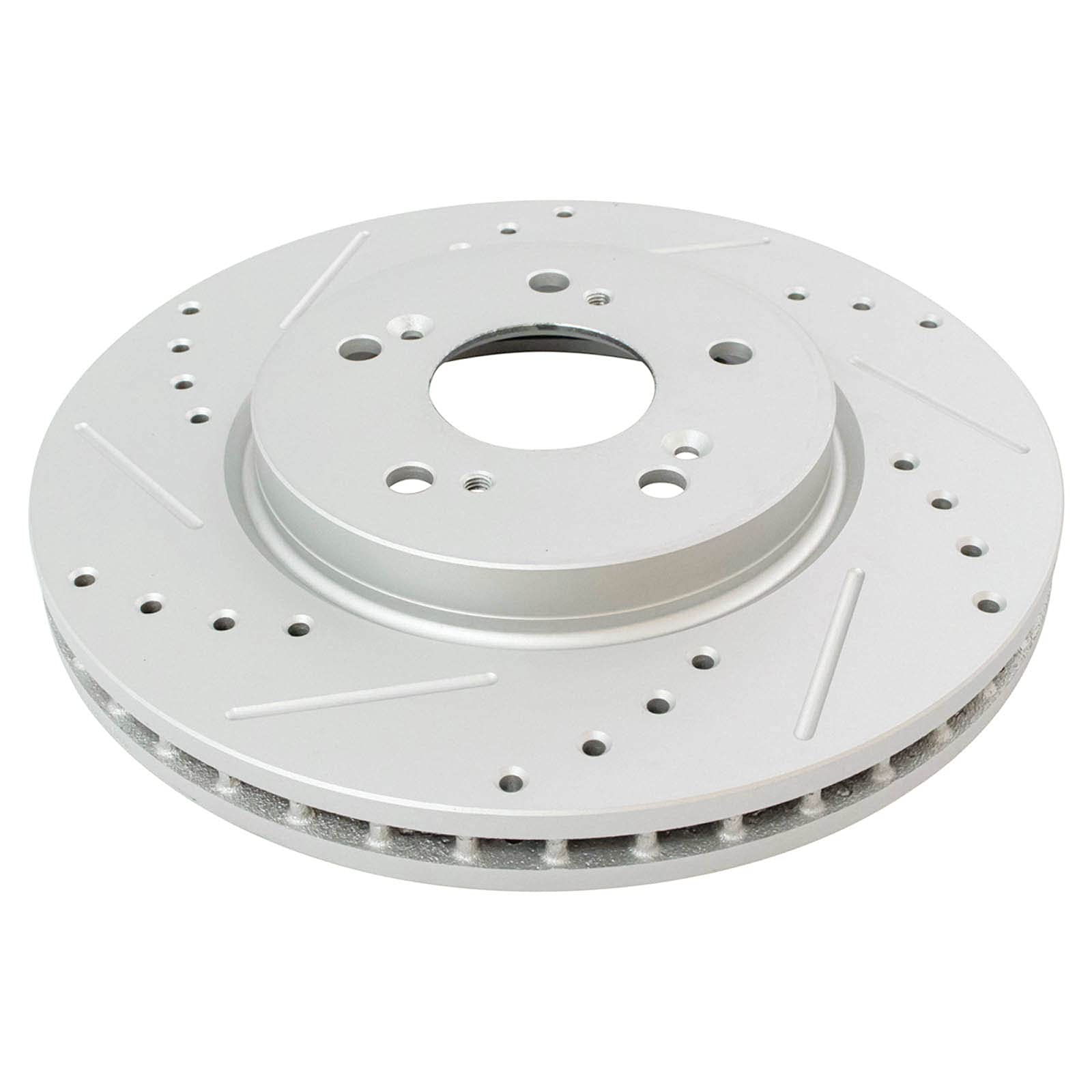 Trq Front Performance Brake Rotors Set Premium G-Coated Cross Drilled & Slotted Compatible With 2007-2012 Acura Rdx 2010-2011 Ho