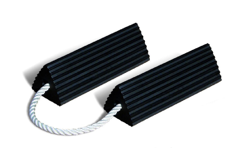 Roadblock RC5524-P Rubber Triangular Wheel Chock, Black, 24 Length, 5 Width, 4.33 Height (Pair)