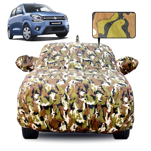 Slamio Waterproof Car Body Cover For Maruti Suzuki Wagon R 20192025 Models, With Mirror & Antenna Pocket, All Weather Protectio