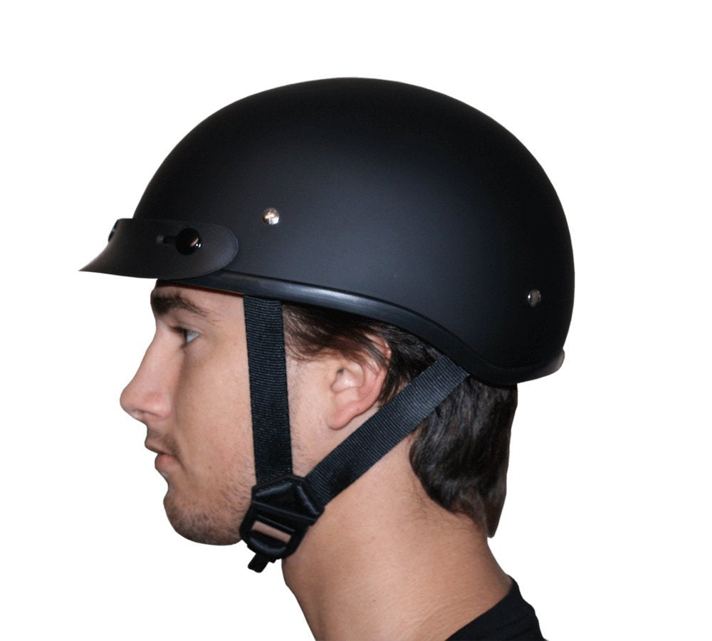 Daytona Helmets Motorcycle Half Helmet Skull Cap- Cross Bones 100% Dot Approved