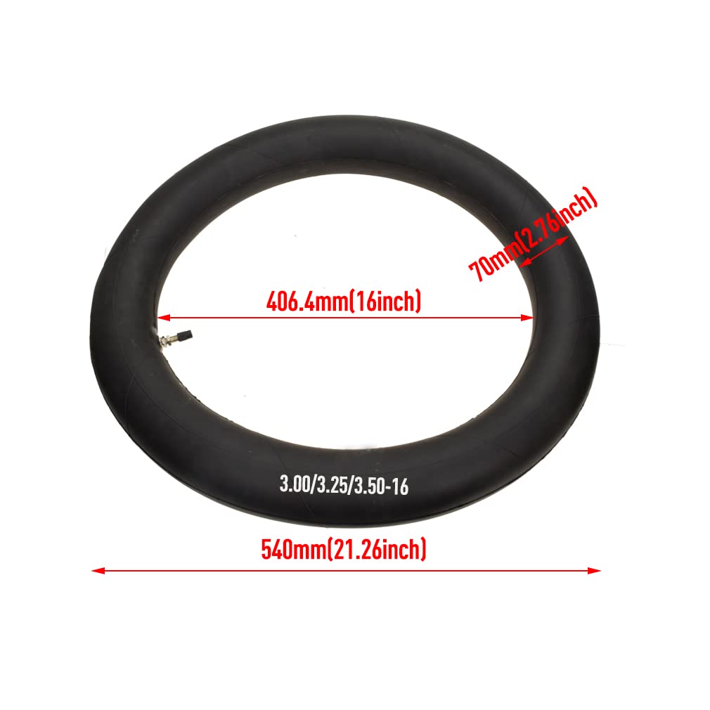 HIAORS 3.00-16 3.25/3.50-16 Motorcycle Inner Tube With Straight Valve Stem for 90/100-16 100/80-16 100/90-16 50cc 90cc 110cc Pit