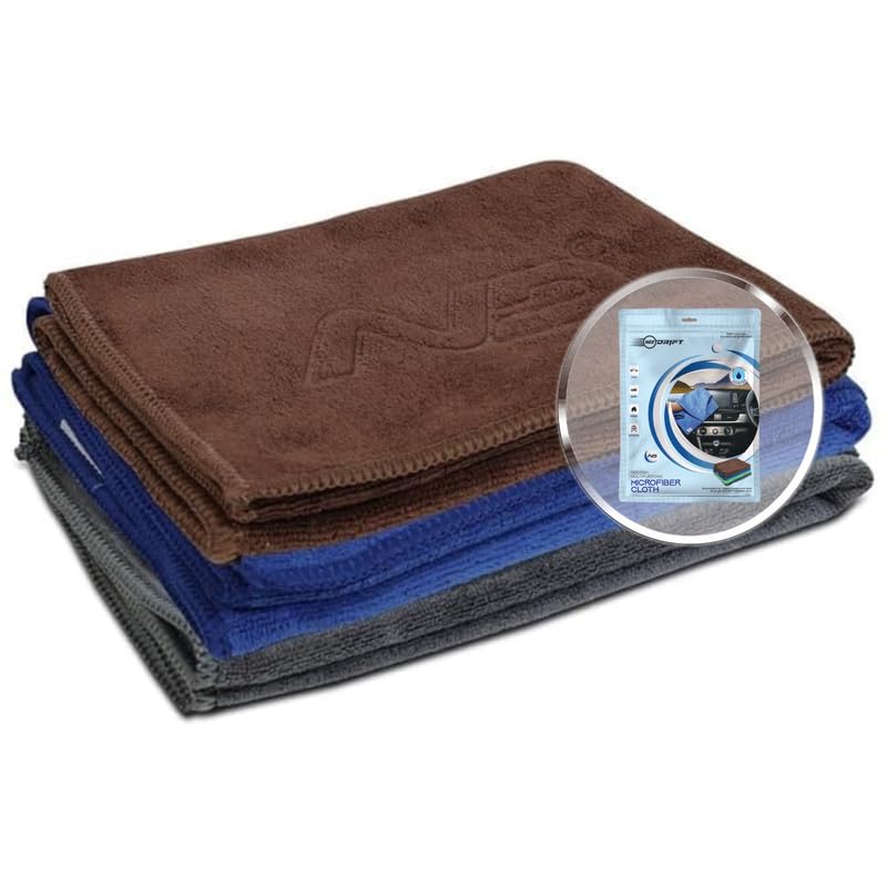 Neodrift 400 GSM Microfiber Cloth (Size  40X40 Cm)(Set of 3 PC)(Colour  Mix)(Ultra Soft Cleaning Cloth for Car, Bike  Polish
