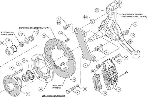 Wilwood Brake Kit 140-10510-DR, Red - High-Performance Brake System for Enhanced Stopping Power