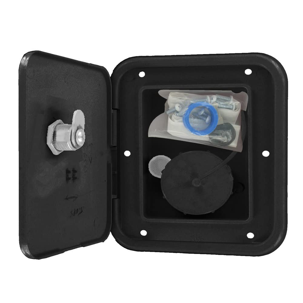 Valterra A01-2002Bkvp Universal Gravity Inlet Hatch - Black (Carded)
