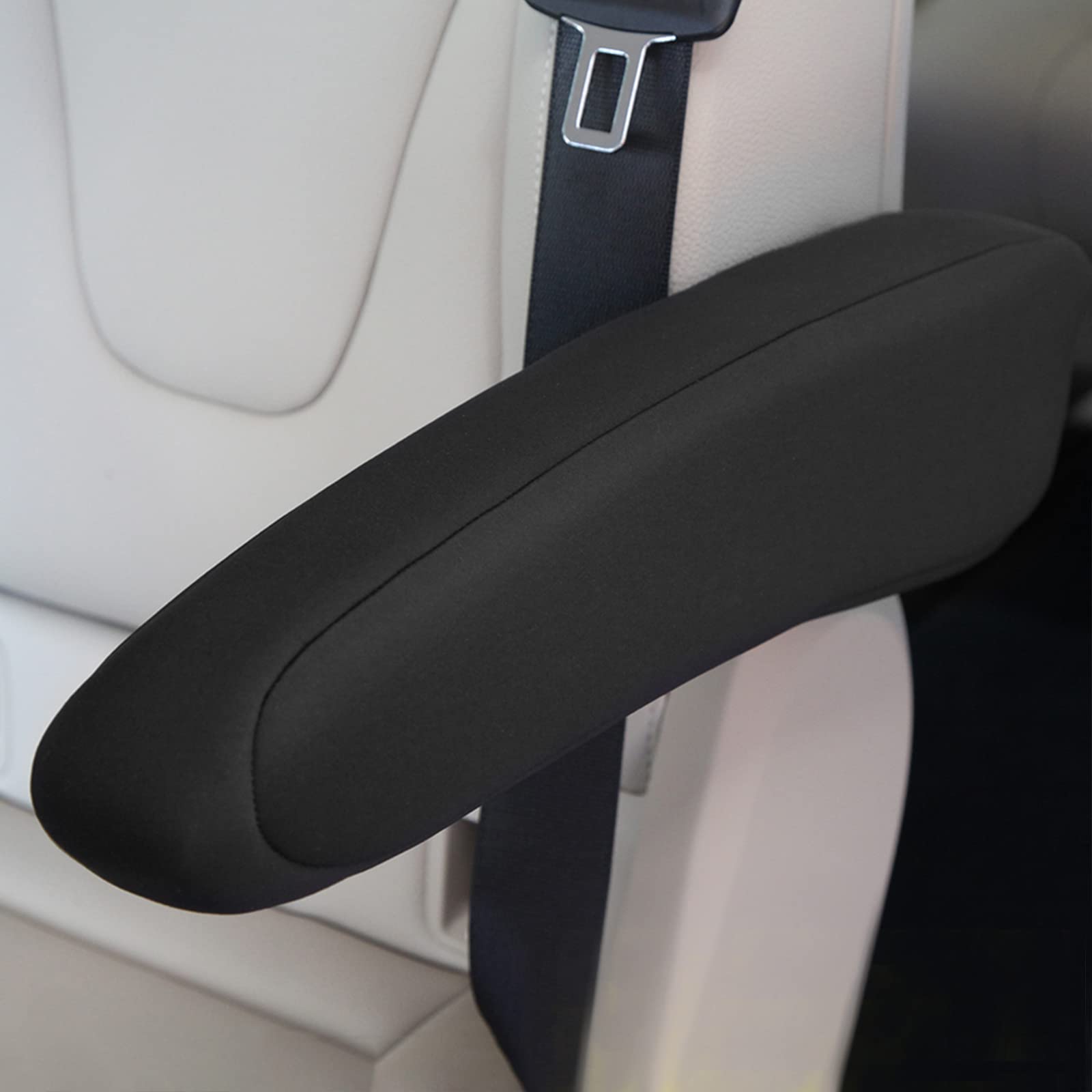 Aomsazto For Honda Crv 2011-2014 Seat Armrest Covers Black Arm Rest Cover Replacement Fabric One Pair