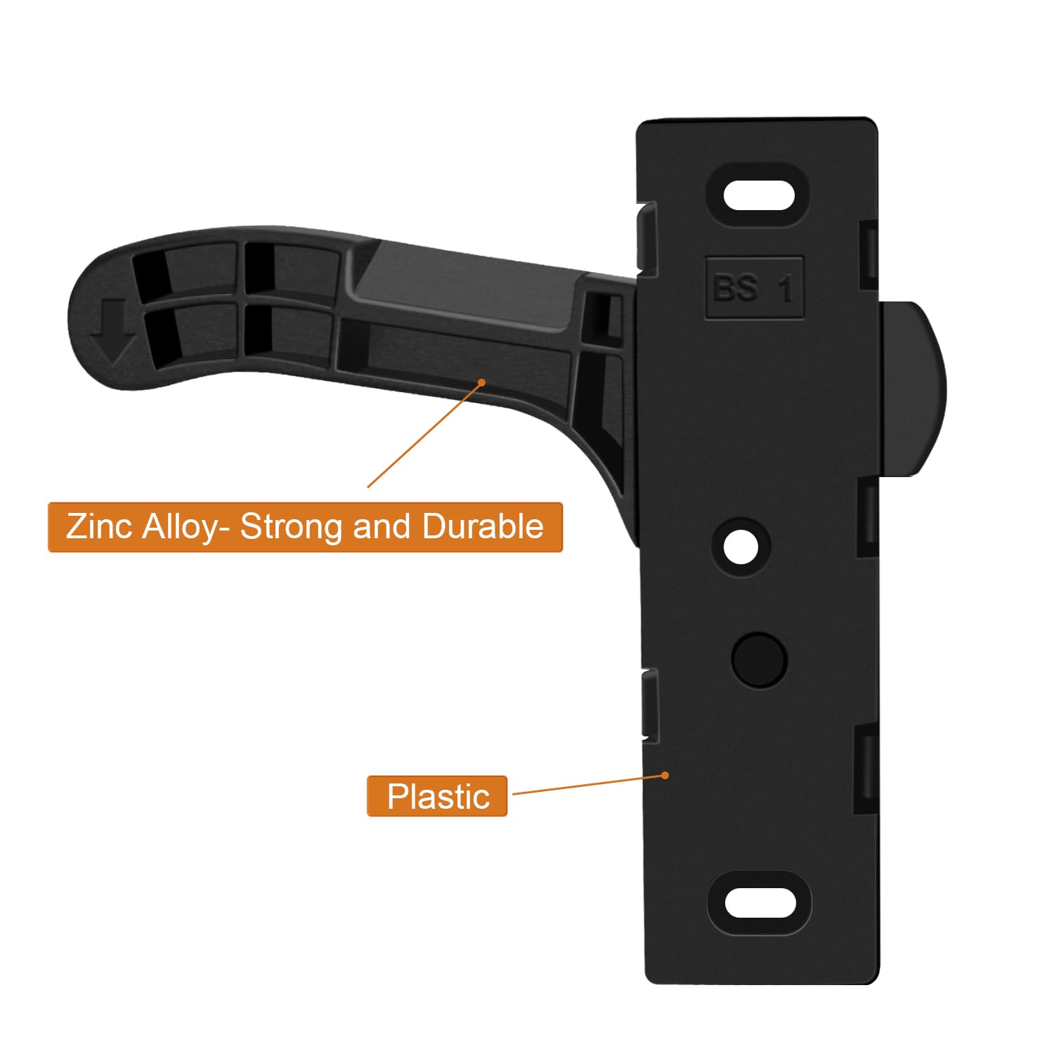 Safoner Left Metal RV Screen Door Latch Kit - Left Hand Handle for Camper, Motorhome, Travel Trailer, Model Left Hand-1