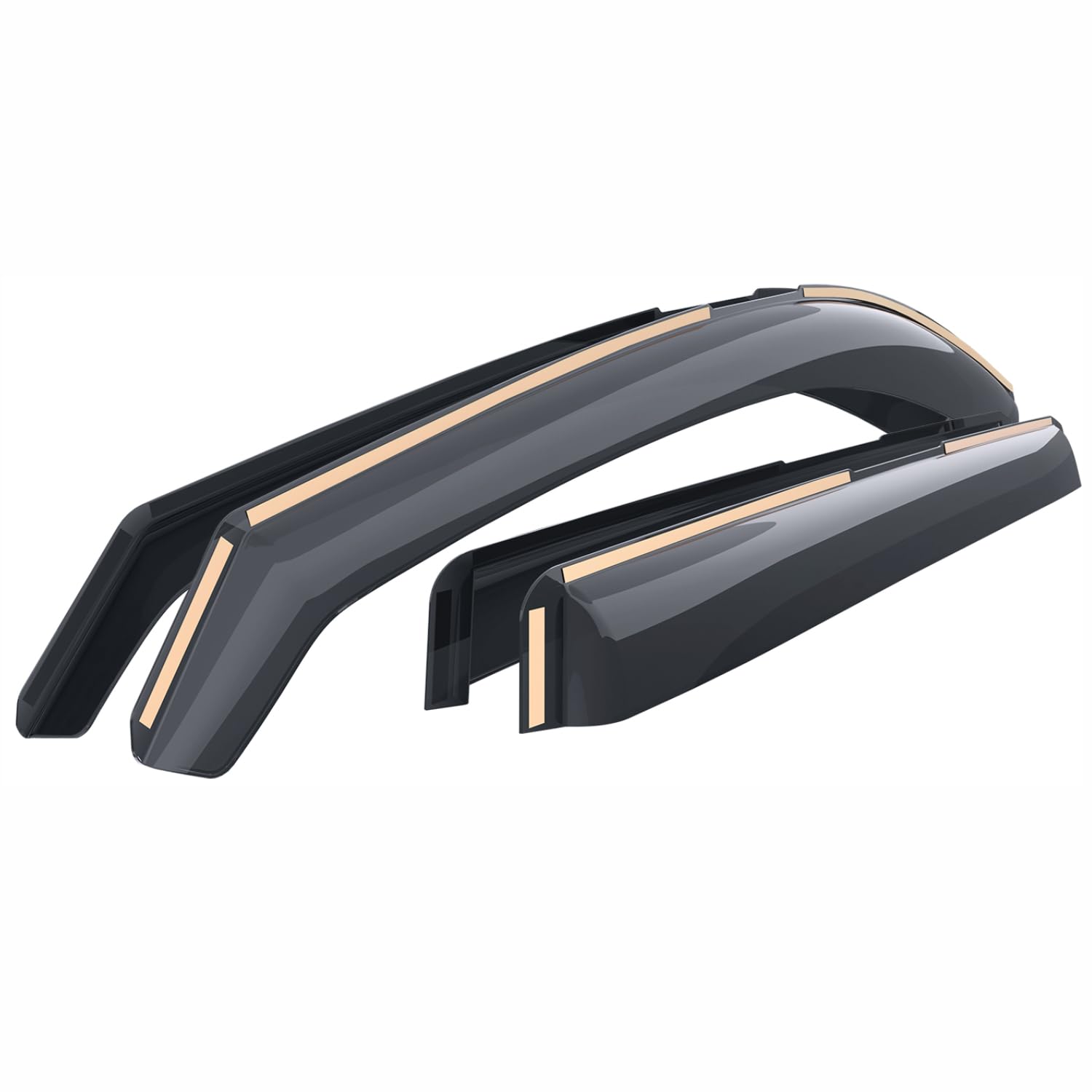 Goodyear Shatterproof In-Channel Window Deflectors For Volkswagen Tiguan 2018-2024, Rain Guards, Window Visors For Cars, Vent Deflector, Car Accessories, 4 Pcs - Gy003448Lp