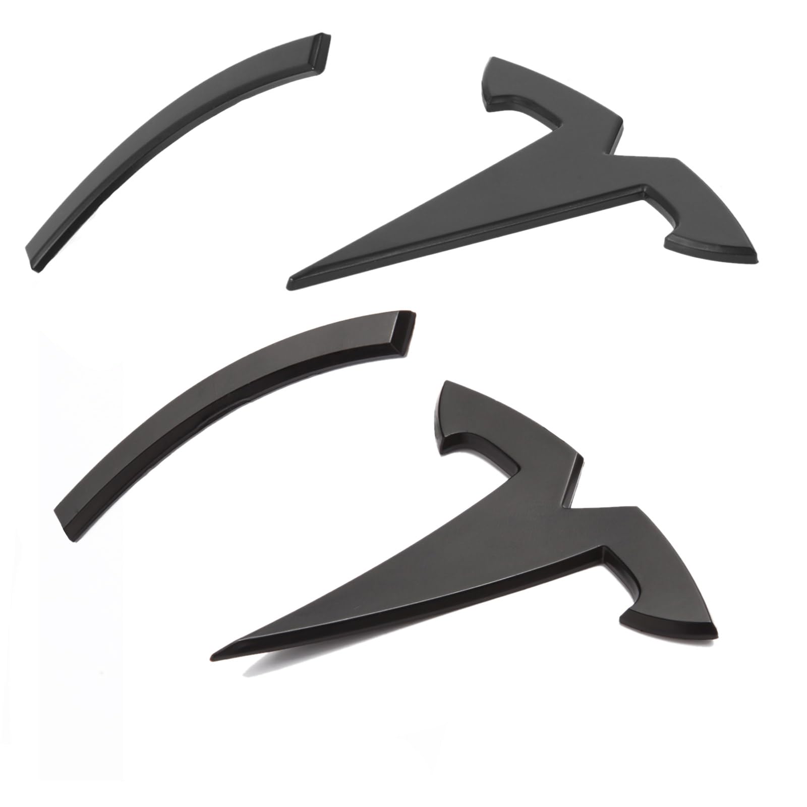 Emblem Accessories For Tesla Model 3 Logo Sticker 2023 2022-2017 Model 3 Decals (Black)