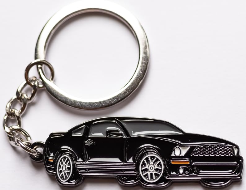 Whitaker World LLC 05-09 mustang keychain (Black)