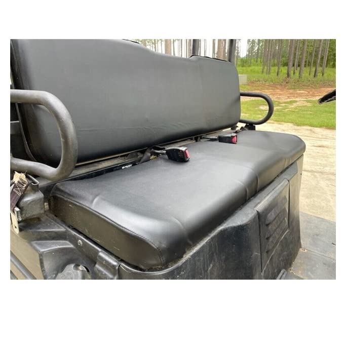 ECOTRIC Black Faux Leather Seat Cover Replacement Set for 2002-2009 Polaris Ranger 500-900 & Crew UTV - Standard Size