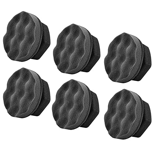 IPELY Tire Shine Applicator Pads - 6 Pack, Durable Foam, Gray, Hex-Grip Design for Easy Tire Dressing