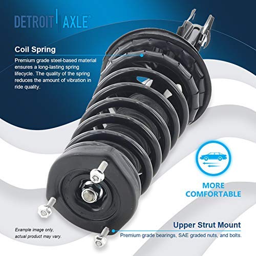 Detroit Axle - 2 Rear Struts For 1997-2001 [2.2L] Camry, 1999-2003 Toyota Solara Complete 2 Struts W/Coil Springs Replacement Qu