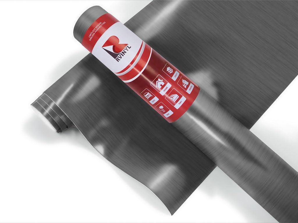 3M 2080 Br201 Brushed Steel (1Ft X 1Ft) Vinyl Wrap Film Sheet With Air-Release For Cars, Trucks & More (1Sq Ft Roll)