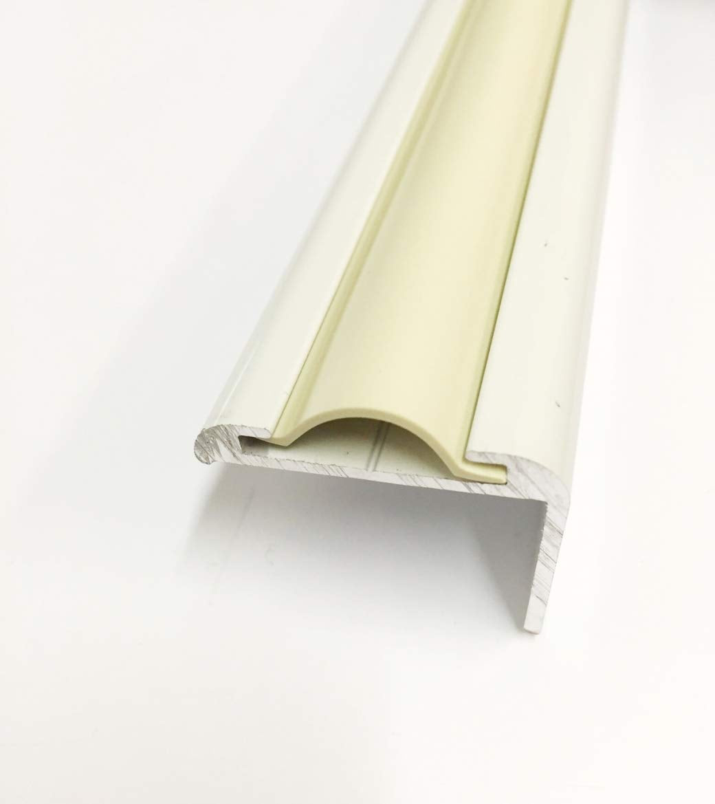 Qpn Colonial White 7/8" Insert Molding Trim Screw Cover Rv Camper Travel Trailer (100 Ft, Colonial White (Tanish Beige))