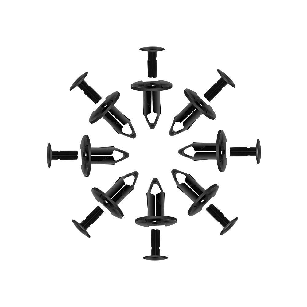 KEMIMOTO 200 PCS 8mm Universal Plastic Push Clips Push-Type Nylon Bumper Fastener Rivet Expansion Screws Replacement Compatible