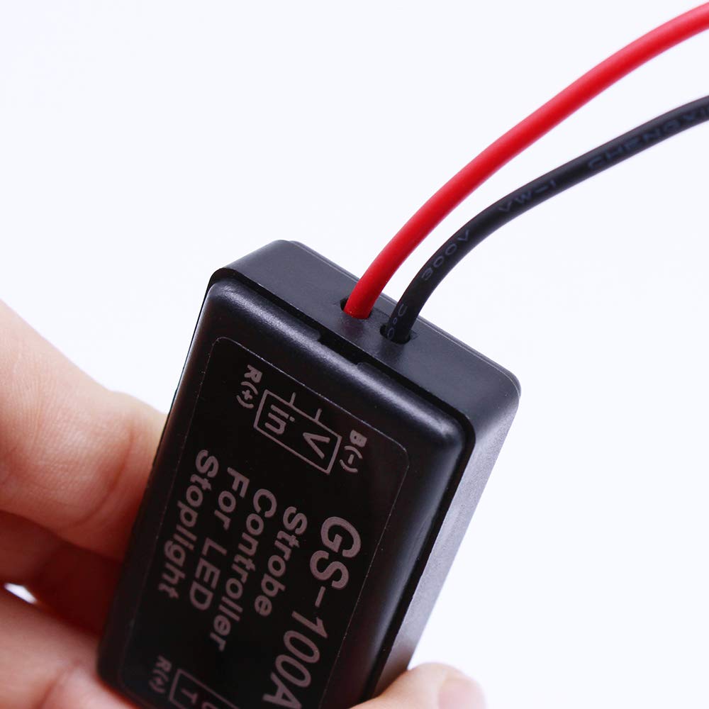 Huiqiaods Flash Strobe Controller For Led Brake Light Tail Stop Light Auto Car 12-24V Led Brake Flasher Stop Light Strobe Flashe