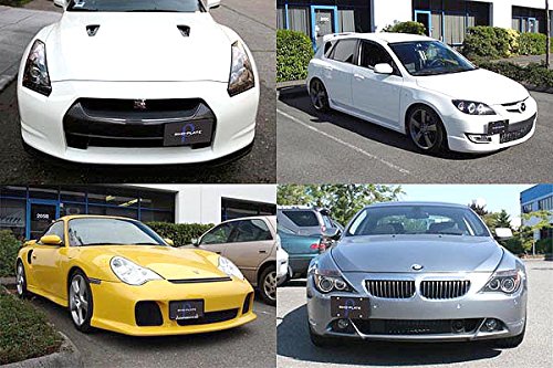 Icbeamer Red Universal Front Aluminum Bumper License Plate Mount Relocator Frame Bracket Holder Bar [Drilling Require]