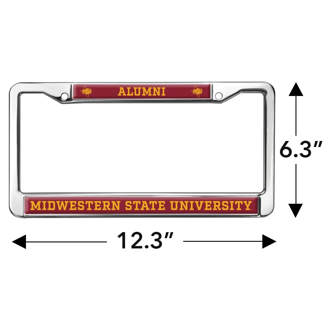 Midwestern State University Alumni Logo Full Size Standard License Plate Metal Frame