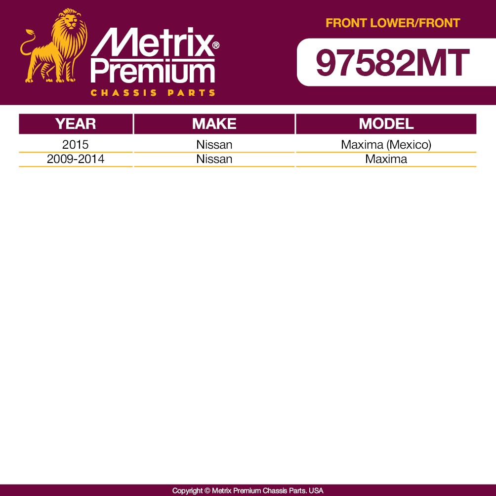 Metrix Premium Chassis Parts - 4 Pc Front Lower Control Arm & Front Sway Bar Stabilizer End Link Kit Fits 15 Nissan Maxima (Mexi