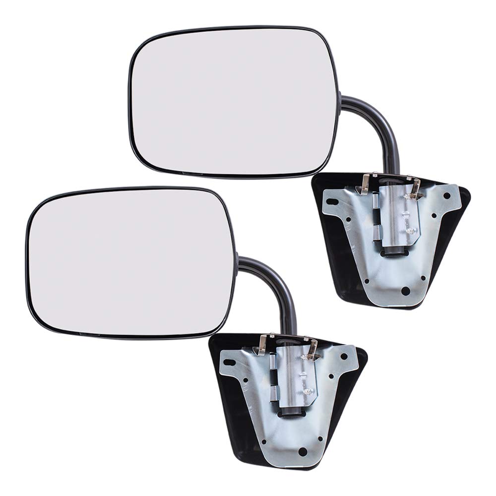 Brock Steel Black Low Mount Manual Mirror Set for 73-91 GM Truck - Driver & Passenger Side