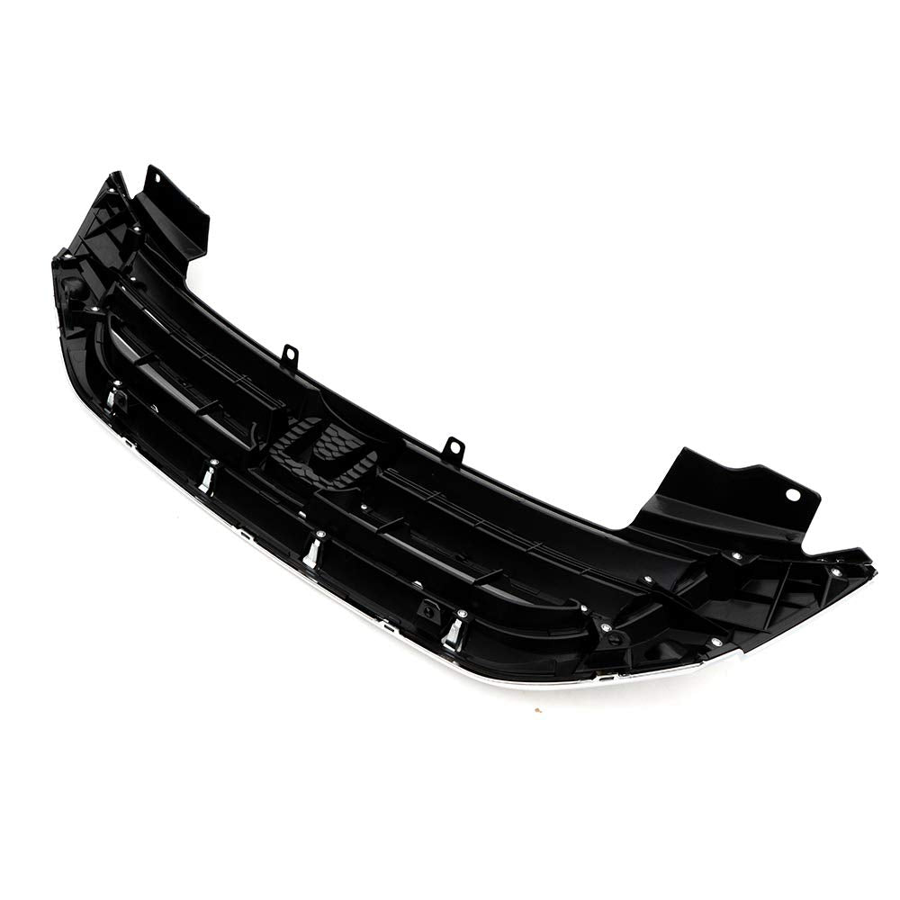 PIT66 Front Upper Bumper Hood Grille for Honda Accord 2013-2015, Chrome/Black, Durable ABS Material