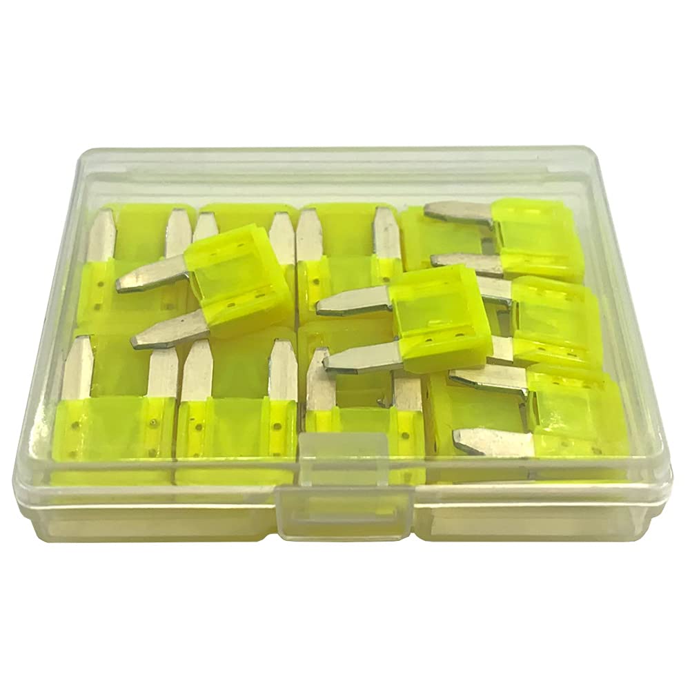 ChengHongXING 20A Mini Blade Fuse Kit - 20pcs Fast Blow ATC/ATO 32V for Automotive, Includes Fuse Puller, Model LT297020