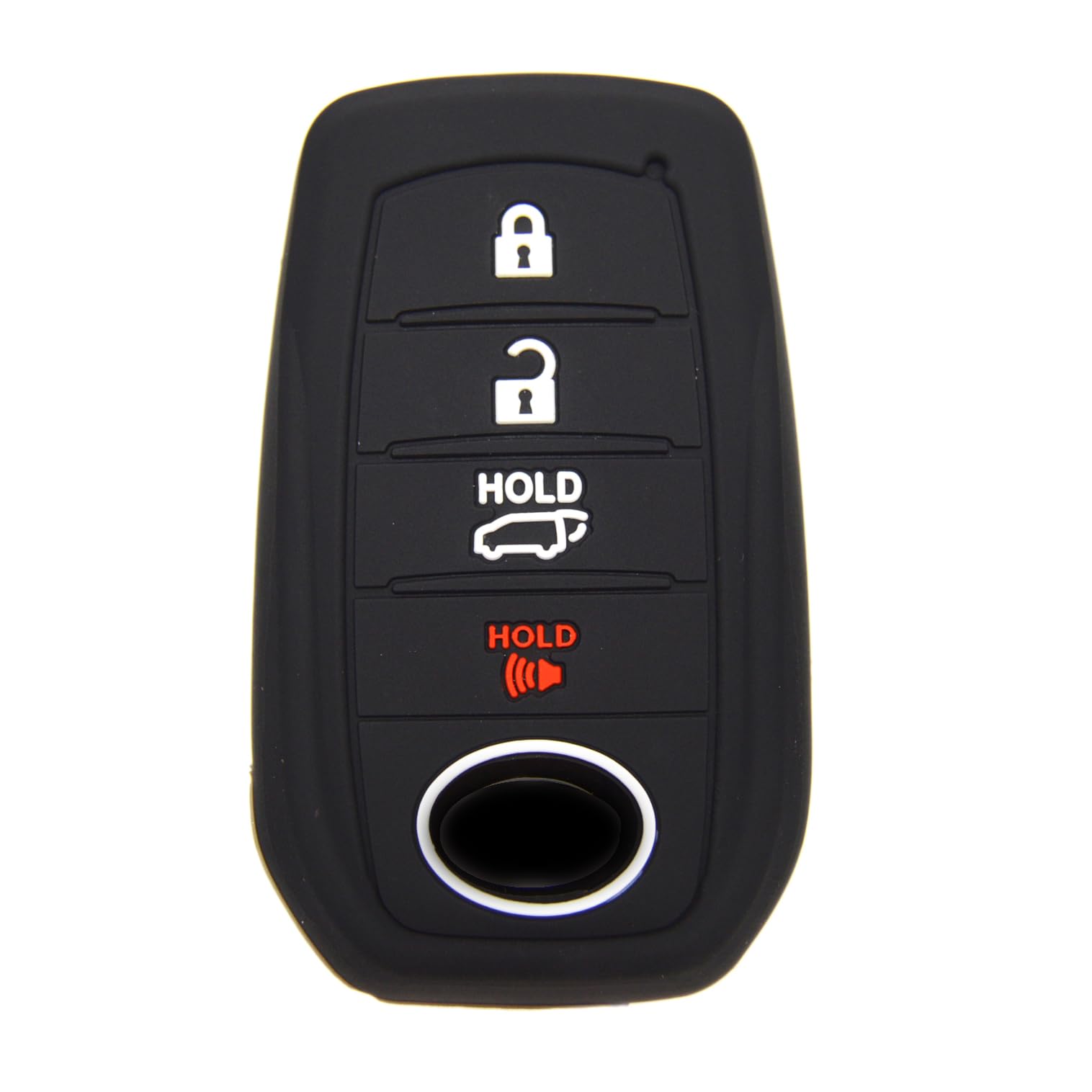 Silicone 4 Buttons Key Fob Cover Case for Toyota Land Cruiser Venza RAV4 4Runner Corolla Se Grand Highlander Tundra Crown Tacoma
