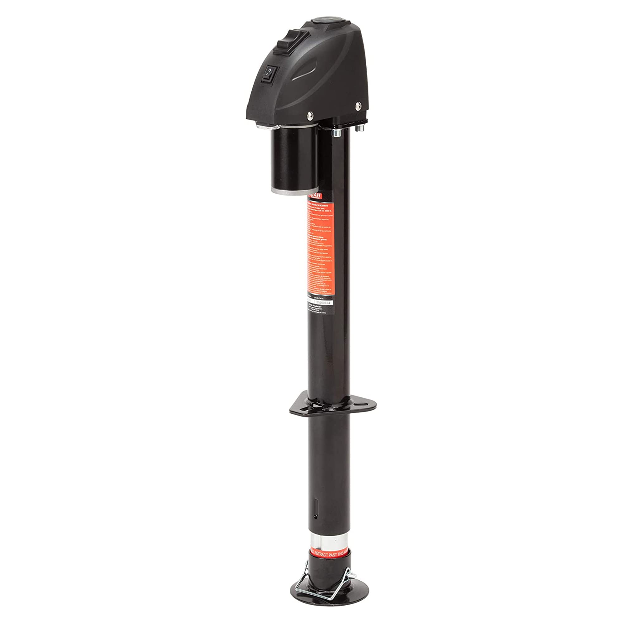 Uriah Products UC250010 12V DC Electric Trailer Jack with LED Light (2,500lb. Lift Capacity), Black
