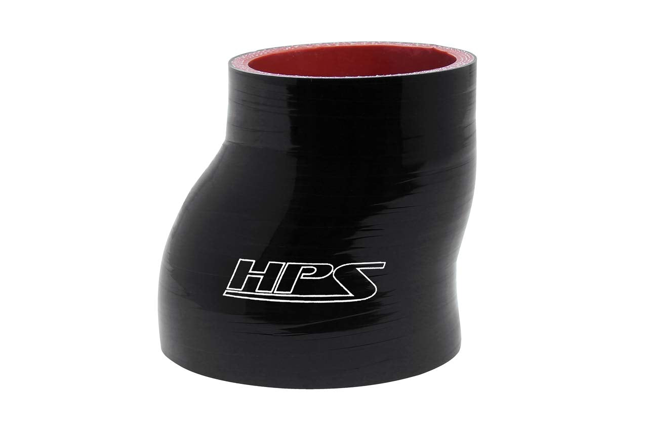 Hps Performance Hps Htsor-175-200-Blk High Temp 4-Ply Reinforced Silicone Offset Reducer Coupler Hose, 60 Psi Maximum Pressure, 