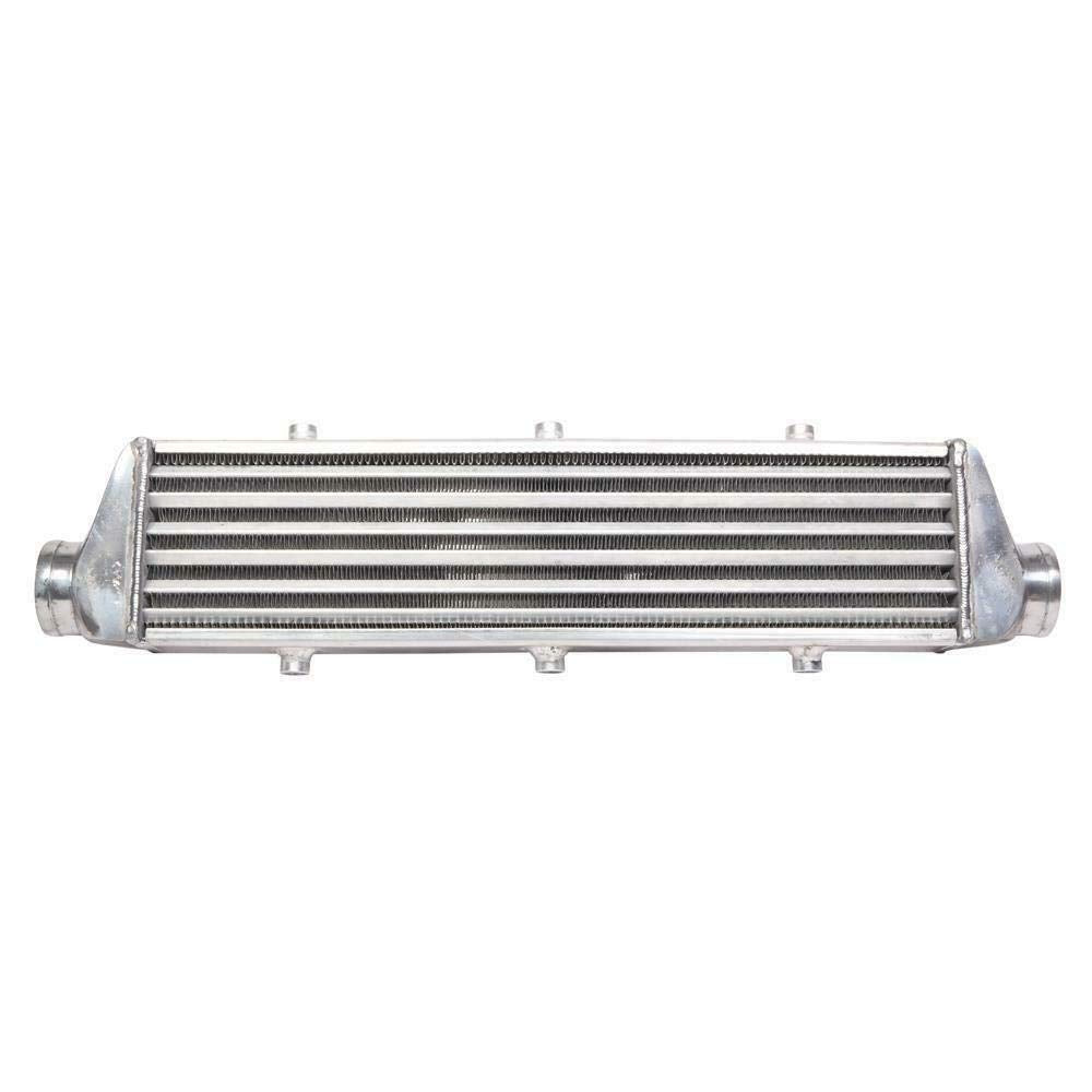 SUNROAD 28 x 7 x 2.5 Universal Turbo Intercooler with 1 Intercooler + 12pcs 2.5 Coupler Hoses + 12pcs Chrome + 24pcs T-B