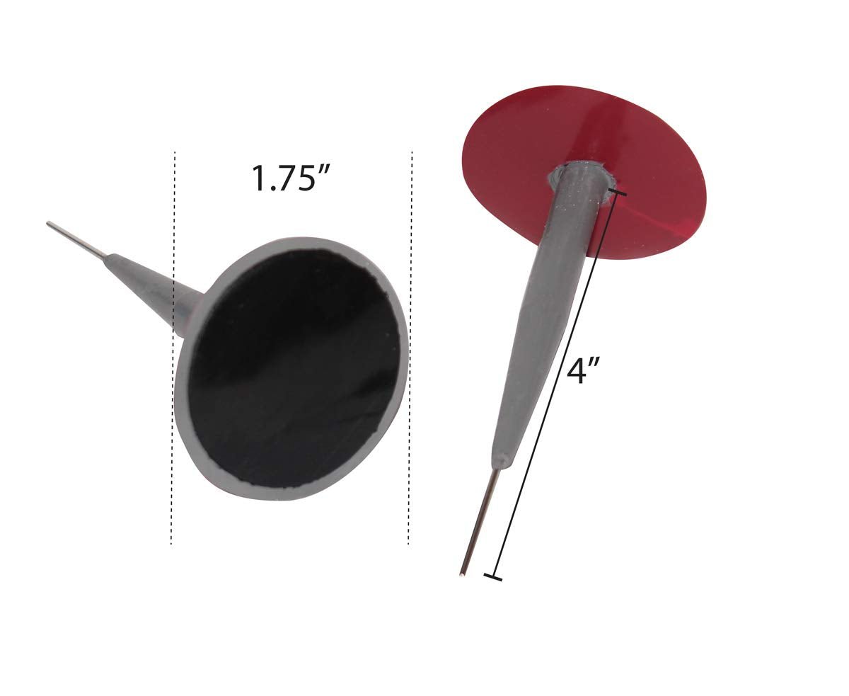 Patch Rubber Company 14042 3/8-Inch Pilot Wire Patch Plugs With 1-3/4-Inch Diameter Patch For Radial Tire Tread Puncture Repairs