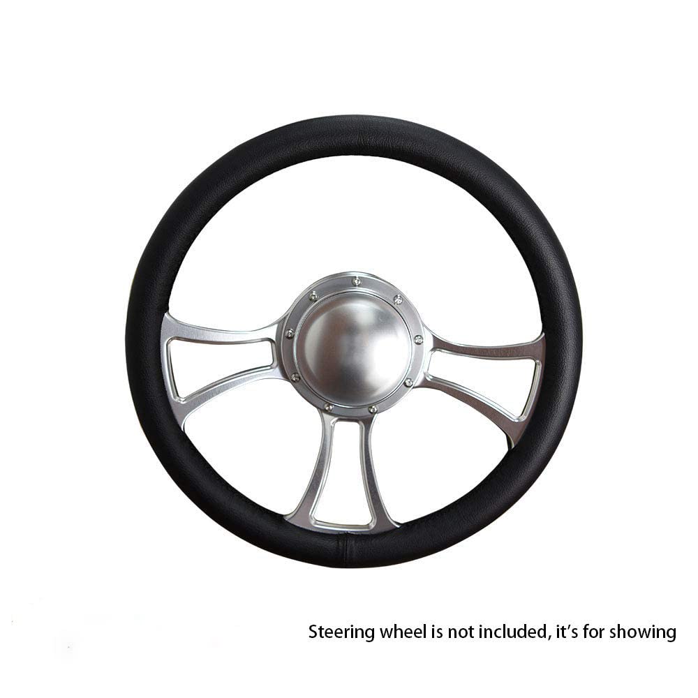 Flashpower Steering Wheel Short Adapter 9 Bolt And Horn Button Polished