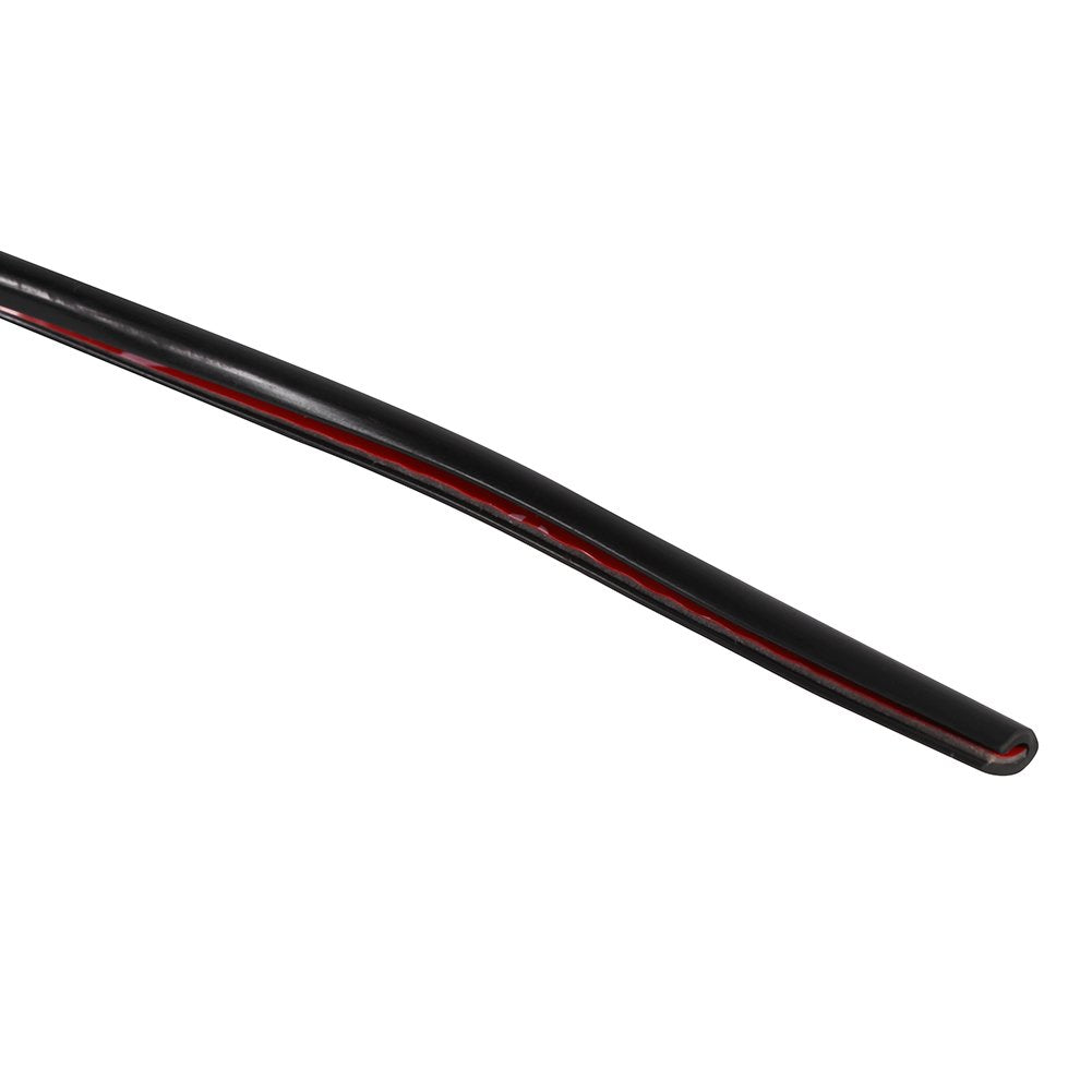 16Ft 5M U Shape Rubber Seal, Car Door Edge Guards Trim Protector Strip With Internal Double Sided Tape (Black)