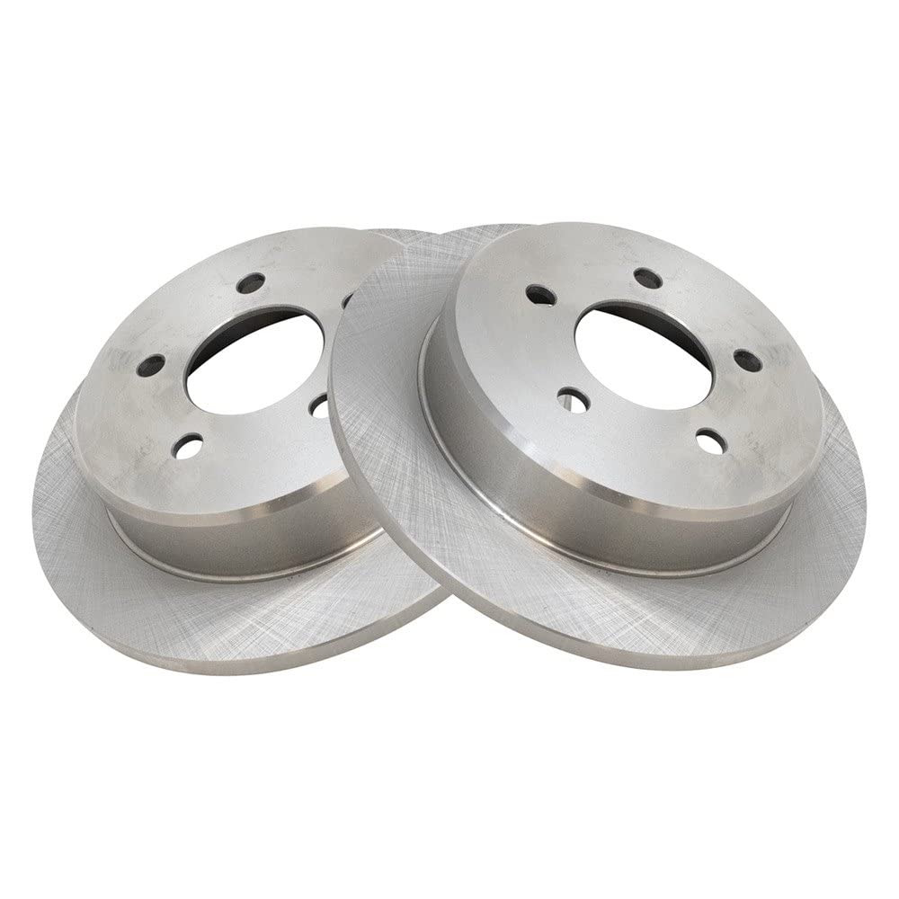Trq Rear Brake Rotors Set Solid Compatible With 1995-2001 Ford Explorer 2001-2002 Explorer Sport 1998-2002 Ranger 1997-2001 Merc