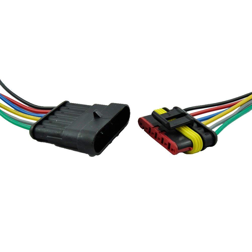 Zytc 6 Pin Way Car Waterproof Wire Connector Plug Auto Electrical Wire Connectors Awg Terminal Pack Of 5