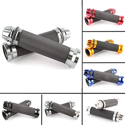 Universal 7/8'' 22Mm Rubber Handlebar Hand Grip Bar End For Motorcycle Bike Cafe Racer
