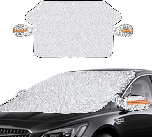 AllSeason Car Windshield Sunshade Cover HeavyDuty, Protective Windscreen Shield Against Snow, Ice, Frost, Sun, UV, Dust & Wate