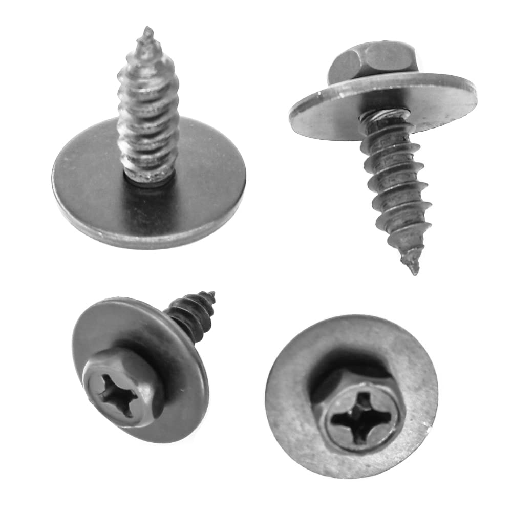 Mean Mug Auto 71315-98202A 30X M6.3-1.81 X 20Mm (#14 X 25/32'') Indented Hex Tapping Bolt With 20Mm Washer Replaces Oem 11503412