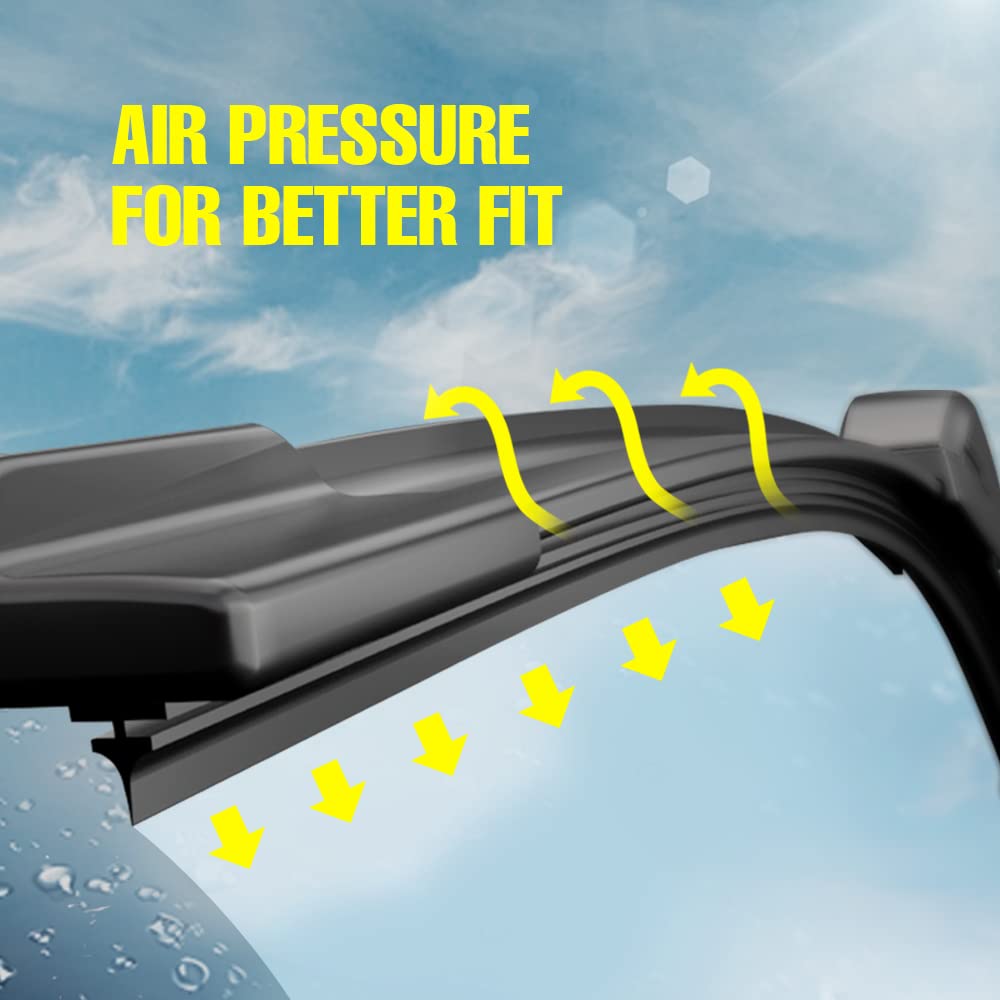24''+19'' Windshield Wiper Blades Replacement For Vw Volkswagen Passat 2010-2006 Jetta 2010-2007 Eos 2016-2006 Golf 5 Golf 6,Aut