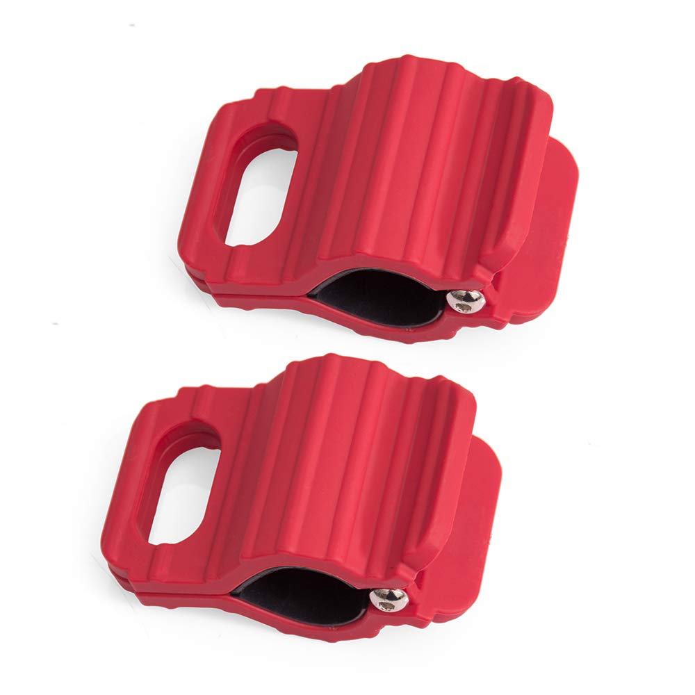 MOTO4U Tie Down Clamp for Motorcycles/ATV/UTV/Jet Ski/Snowmobile - Red Nylon