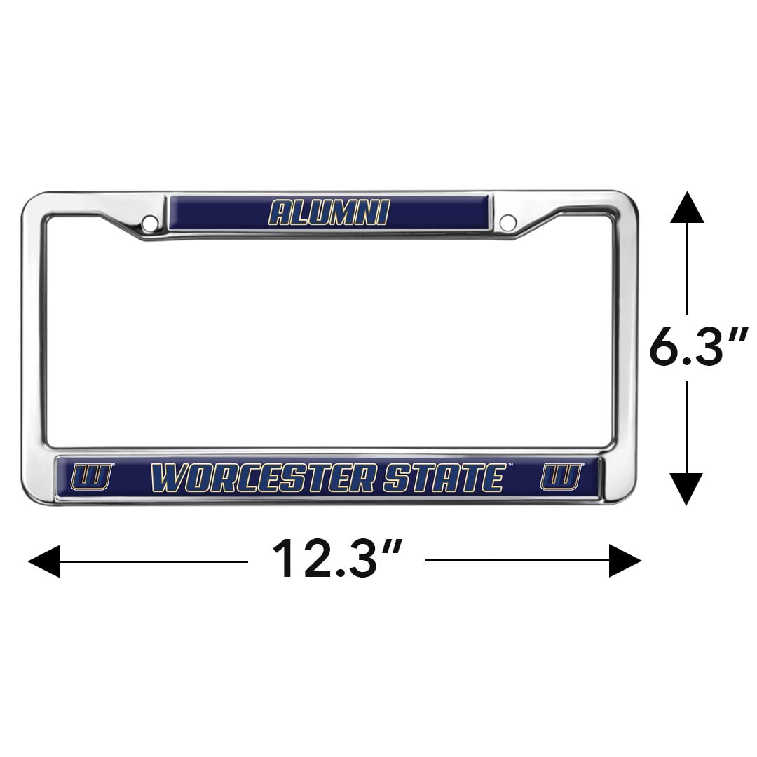 Worcester State University Alumni Logo Full Size Standard License Plate Metal Frame