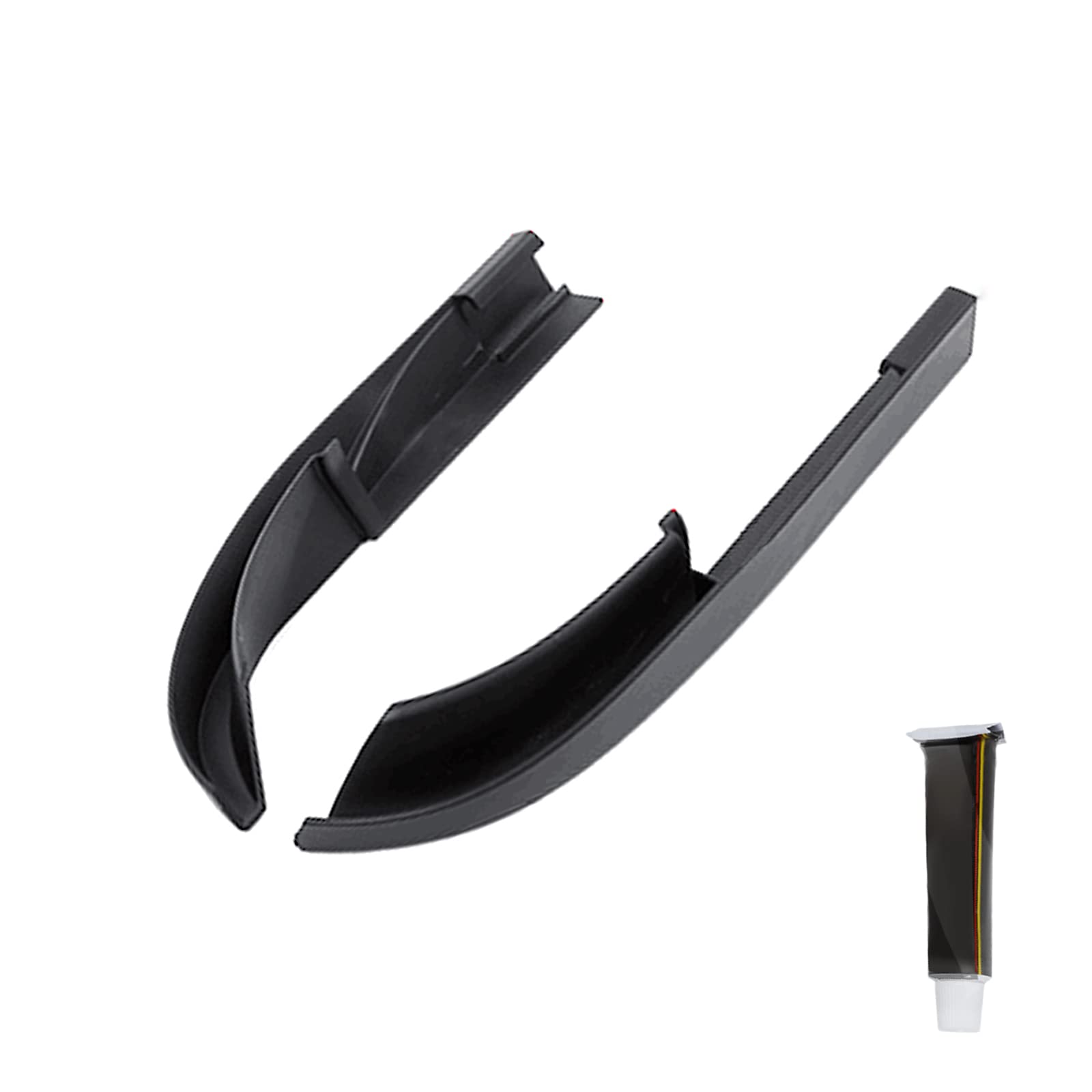 JeCar JK Hardtop Rain Gutter Extension Drip Rail Diverter for Jeep Wrangler 2011-2018, Black, Durable ABS Material