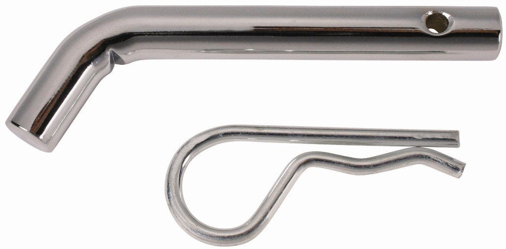Trimax Deluxe 1/2 Dia. Receiver Pin & Clip SP125, Clam Packaging, Chrome