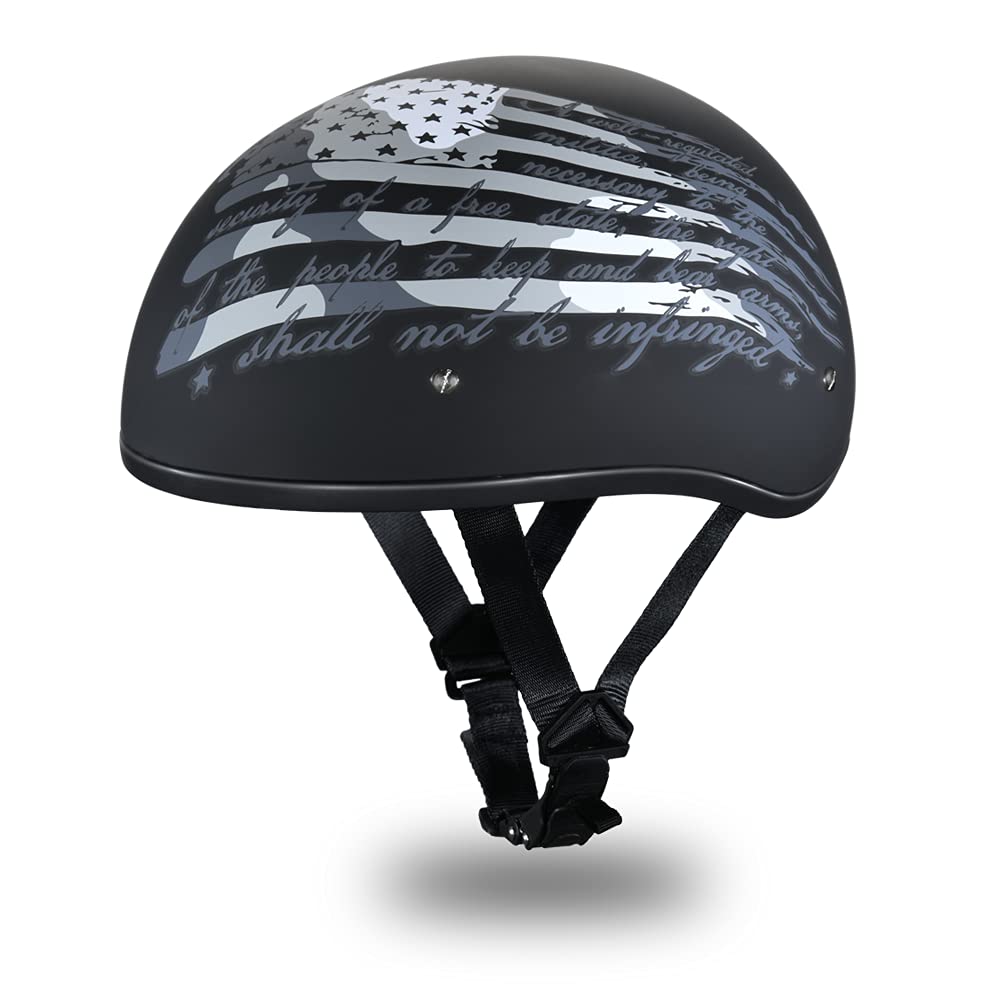 Daytona Helmets Half Skull Cap Motorcycle Helmet - Dot Approved [2Nd Amendment] [2Xl]